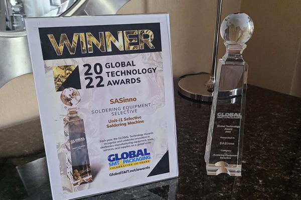 SASinno Americas Wins 2022 GLOBAL Technology Award for Selective Soldering